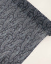 Tecido Crepe Chiffon Estampa Paisley Azul Ardósia