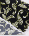 Tecido Crepe Koshibo Ramos em Cashmere Verde Musgo e Preto
