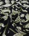 Tecido Crepe Koshibo Ramos em Cashmere Verde Musgo e Preto