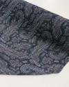 Tecido Crepe Chiffon Estampa Paisley Azul Ardósia