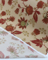 Tecido Crepe Koshibo Floral Vintage Terracota e Bege
