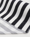Tecido Viscose Macro Listras Preto Mescla