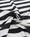 Tecido Viscose Macro Listras Preto Mescla