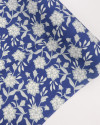 Tecido Viscose Texturizada Flor de Lótus Cinza e Azul Marinho