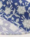 Tecido Viscose Texturizada Flor de Lótus Cinza e Azul Marinho