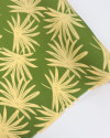 Tecido Viscose Texturizada Macro Folhagens Amarelo e Verde Oliva