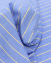 Tecido Viscose Listrado Creme e Azul Celeste