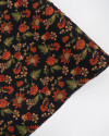 Tecido Crepe Koshibo Floral Vintage Laranja e Preto