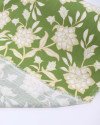 Tecido Viscose Texturizada Flor de Lótus Bege e Verde Oliva