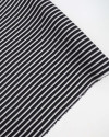 Tecido Viscose Listrado Duplo Preto e Branco