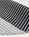 Tecido Viscose Listrado Duplo Preto e Branco