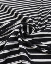 Tecido Viscose Listrado Duplo Preto e Branco