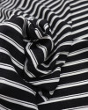 Tecido Viscose Listrado Duplo Preto e Branco
