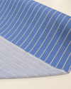 Tecido Viscose Listrado Creme e Azul Indigo