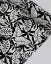 Tecido Viscose Rascunho de Folhas P/B