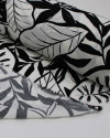 Tecido Viscose Rascunho de Folhas P/B
