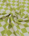 Tecido Viscose Micro Xadrez Verde Oliva