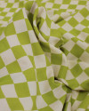 Tecido Viscose Micro Xadrez Verde Oliva