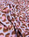 Tecido Viscose Premium Animal Print Marrom, Rosa e Azul