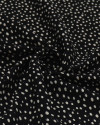 Tecido Viscose Texturizada Micro Pingos Creme e Preto