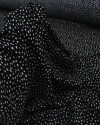 Tecido Viscose Texturizada Micro Pingos Creme e Preto