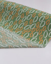 Tecido Viscose Folhas em Rascunho Branco, Laranja e Verde