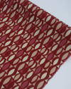 Tecido Viscose Estampa Geométrica Creme, Bege e Marsala