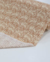 Tecido Viscose Texturizada Micro Riscos Terracota e Creme