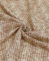 Tecido Viscose Texturizada Micro Riscos Terracota e Creme