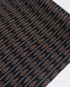 Tecido Viscose Texturizada Listrado Étnico Laranja e Preto