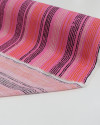 Tecido Viscose Texturizada Listras Coloridas e Rosa