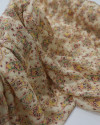 Tecido Viscose Italiano Estampa Paisley Colorido e Amarelo Requinte (COM DETALHES)