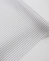 Tecido Crepe de Alfaiataria Italiano Listrado Estonado Offwhite e Cinza (COM DETALHES)