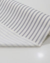 Tecido Crepe de Alfaiataria Italiano Listrado Estonado Offwhite e Cinza (COM DETALHES)