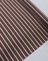 Tecido Crepe de Alfaiataria Italiano Multi Listras Verticais Creme e Marrom