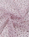 Tecido Crepe Chiffon Italiano Micro Pingos Irregulares Tons de Rosa