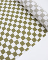 Tecido Viscose Xadrez Verde Musgo e Branco