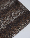 Tecido Crepe de Alfaiataria com Elastano Italiano Animal Print em Listras Preto, Marrom e Bege