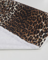 Tecido Crepe de Alfaiataria com Elastano Italiano Animal Print em Listras Preto, Marrom e Bege