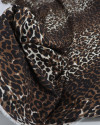 Tecido Crepe de Alfaiataria com Elastano Italiano Animal Print em Listras Preto, Marrom e Bege