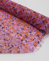 Tecido Crepe Chiffon Texturizado Italiano com Lurex Foramas Abstratas Colorido (COM DETALHES)
