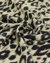 Tecido Viscose Premium Animal Print Preto e Amarelo Requinte