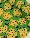 Tecido Viscose Premium Brasilidade Bananas Amarelo e Verde