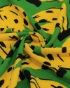 Tecido Viscose Premium Brasilidade Bananas Amarelo e Verde