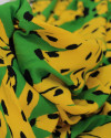 Tecido Viscose Premium Brasilidade Bananas Amarelo e Verde