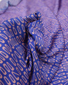 Tecido Crepe Silk Alfinetes Rosé e Azul Royal