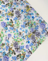 Tecido Crepe GGT Estampa Botânica Tons de Azul e Branco