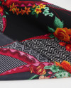 Tecido Crepe Bubble Multi Estampado Rosa e Preto