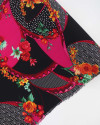 Tecido Crepe Bubble Multi Estampado Rosa e Preto