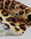 Tecido Viscose Italiano Macro Animal Print Tons Terrosos
